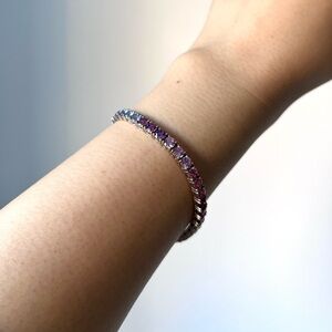 NEW Diamonique Multicolor Diamond Tennis Bracelet